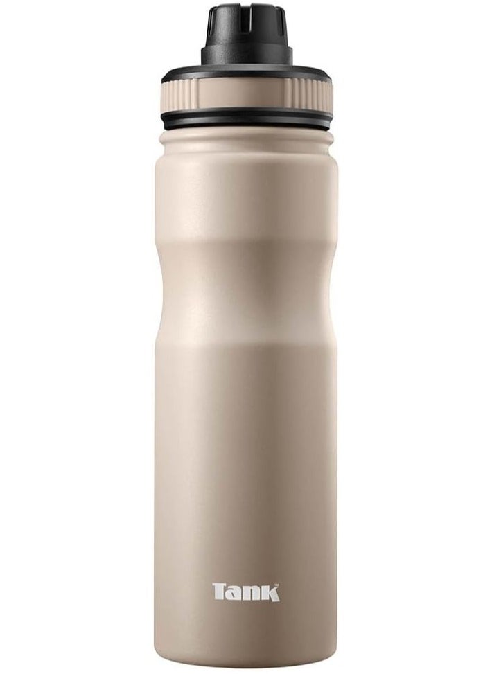 TANK Tank Stainless Steel Water Bottle 650mL, Up to 12Hrs Cold, Off White  - Image 1