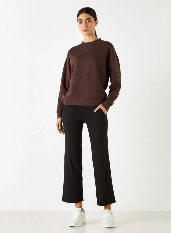 ADOT by Splash Stitch Detail Flared Leggings with Pockets