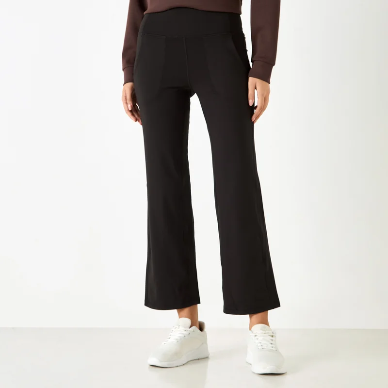 ADOT by Splash Stitch Detail Flared Leggings with Pockets
