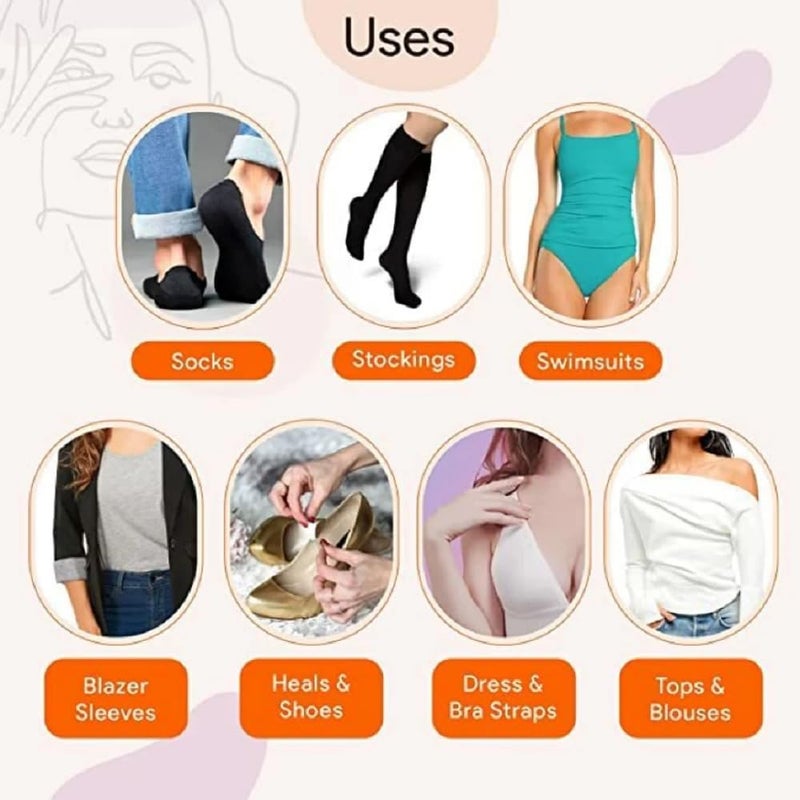 Generic 72 strips Double Sided Tape for Fashion and Body Tape for Clothes Dressing Tape/Invisible Double-sided Body Tape, Fabric And Skin Friendly For All Skin Shades to stick on clothes & Transparent  - Image 4