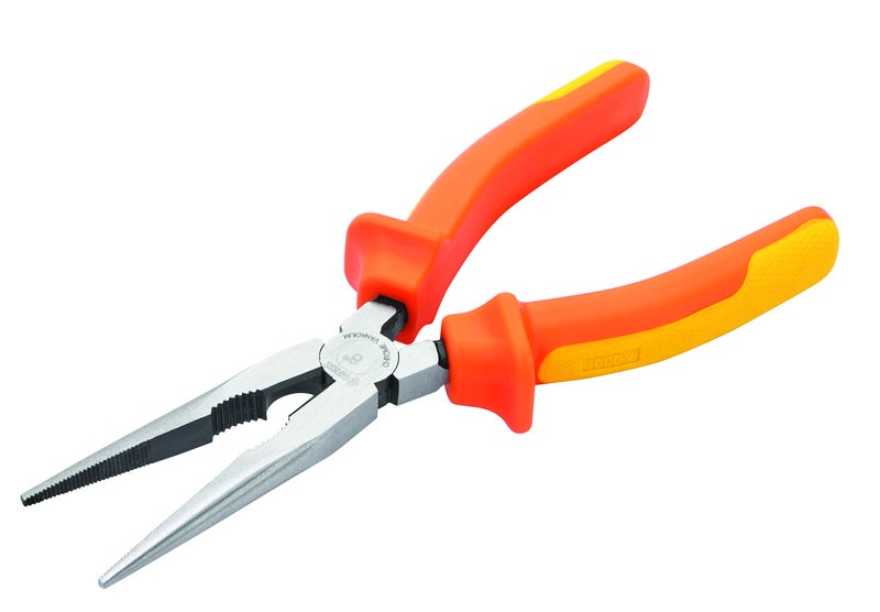 Groz 6 inch Long Nose Plier | VDE Compliant | Chrome Vanadium | Shock-proof | Anti-Slip Grip | Versatile | Best for Cutting & Gripping Wires | LNP/CV/6 - Image 1