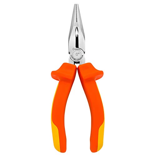Groz 6 inch Long Nose Plier | VDE Compliant | Chrome Vanadium | Shock-proof | Anti-Slip Grip | Versatile | Best for Cutting & Gripping Wires | LNP/CV/6 - Image 4
