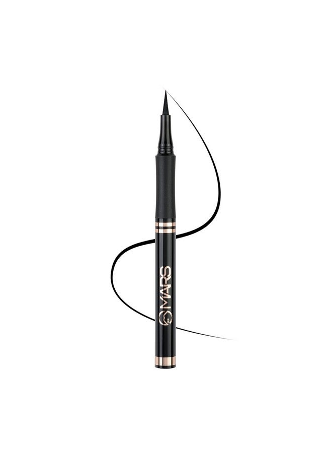 Mars MARS Smudge Proof Liquid Pen Eyeliner with Ultra Fine Tip | Matte Finish & Waterproof (1.5g) (Jet Black) - Image 1