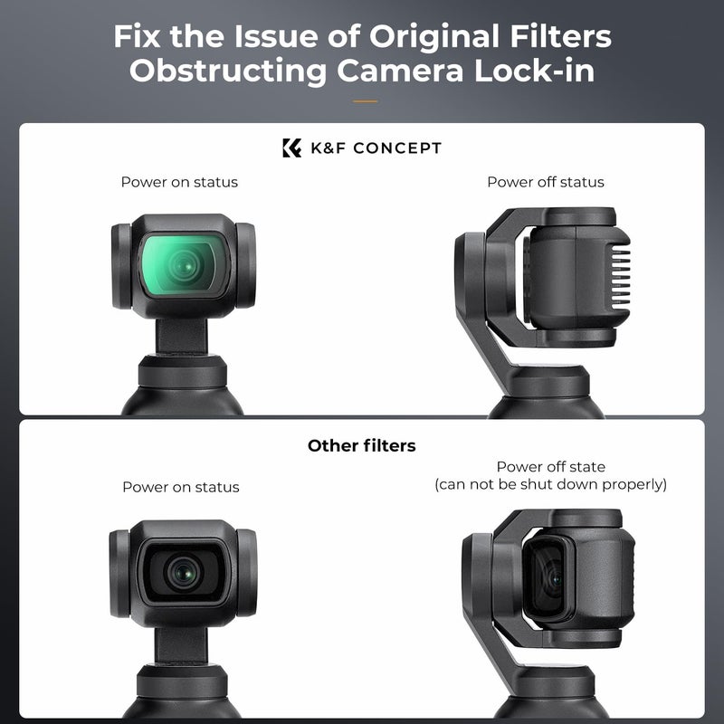 K&F Concept Magnetic Black Diffusion 1/4 Filter for DJI Osmo Pocket 3, Creative Mist Cinematic Effect Filters for Osmo Pocket 3 Creator Combo - Image 4