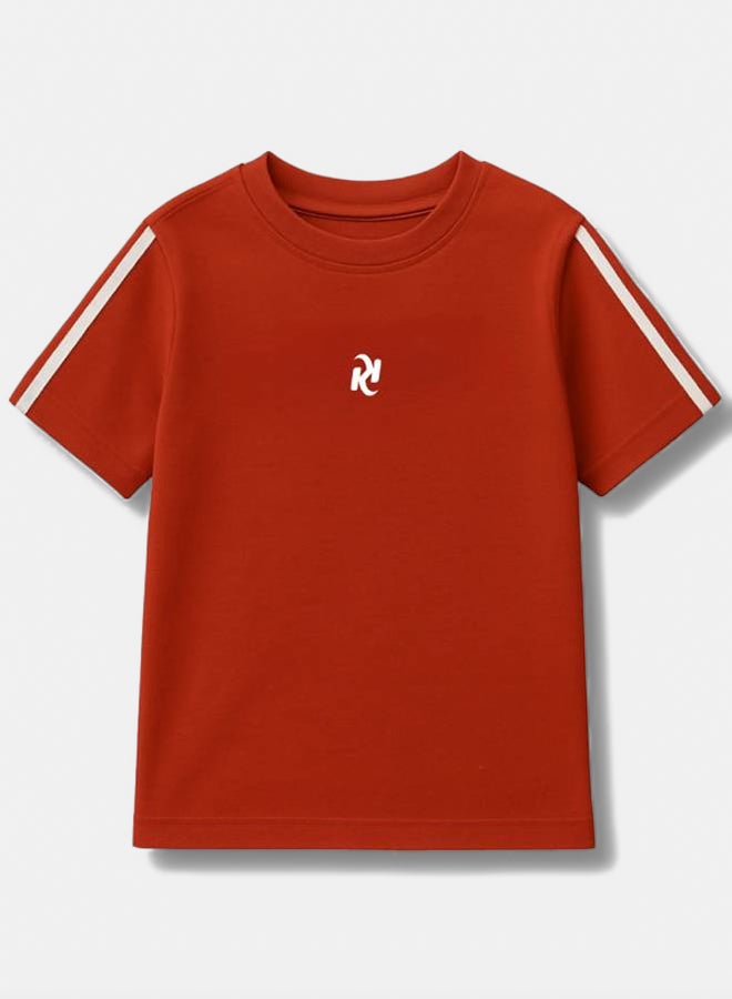 Kiddo Kids Unisex Cool Stripes Red T-shirt