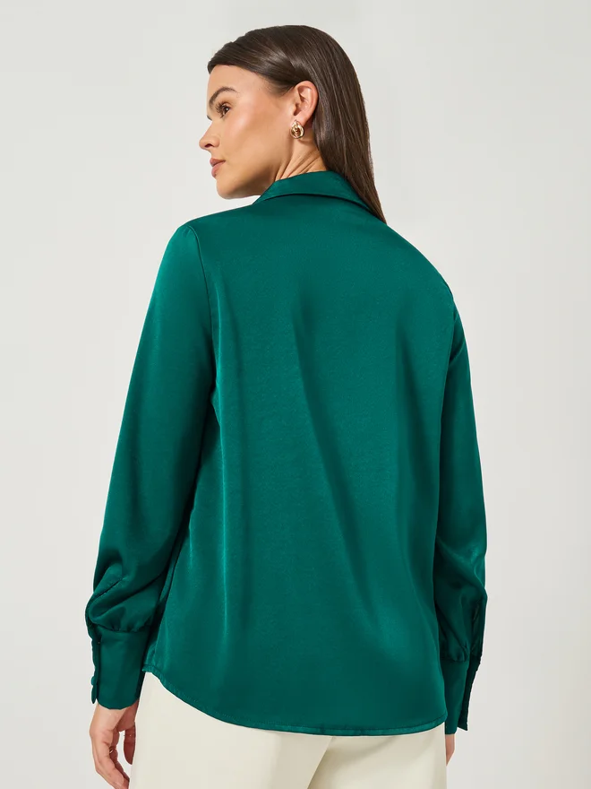 Styli Styli Balloon Sleeve Buttoned Down Blouse