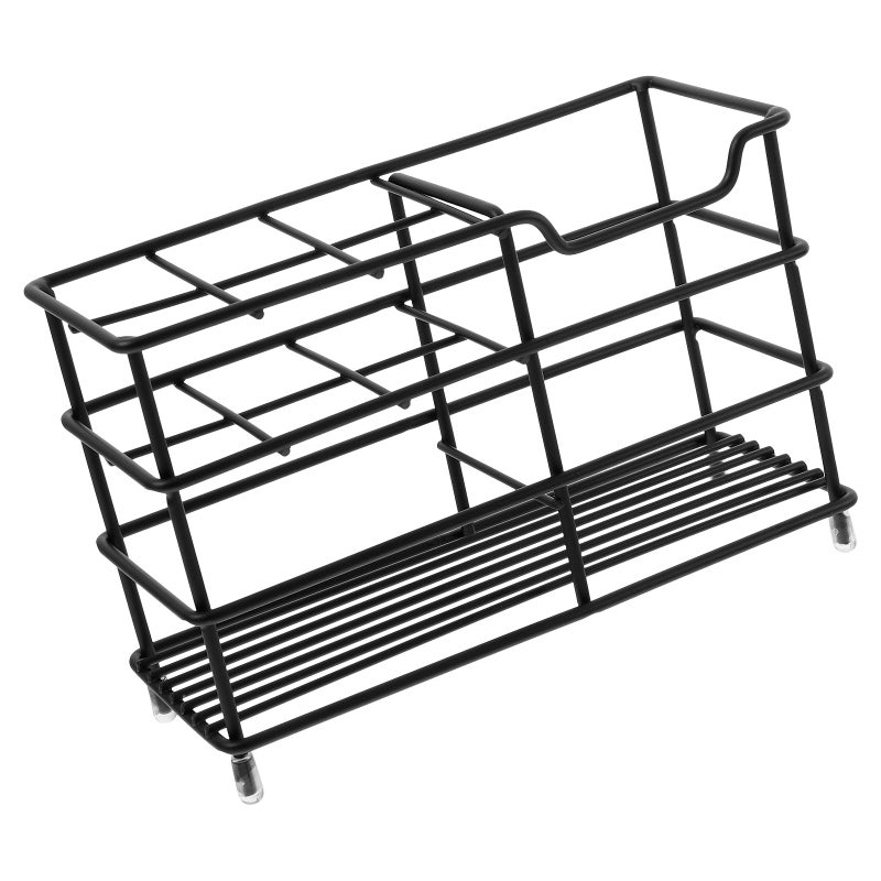 Modern Bathroom Organizer, Stainless Steel Toothbrush and Toothpaste Holder with 6 Grids - Image 3