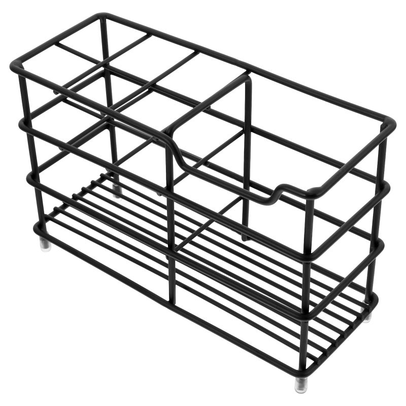Modern Bathroom Organizer, Stainless Steel Toothbrush and Toothpaste Holder with 6 Grids - Image 5