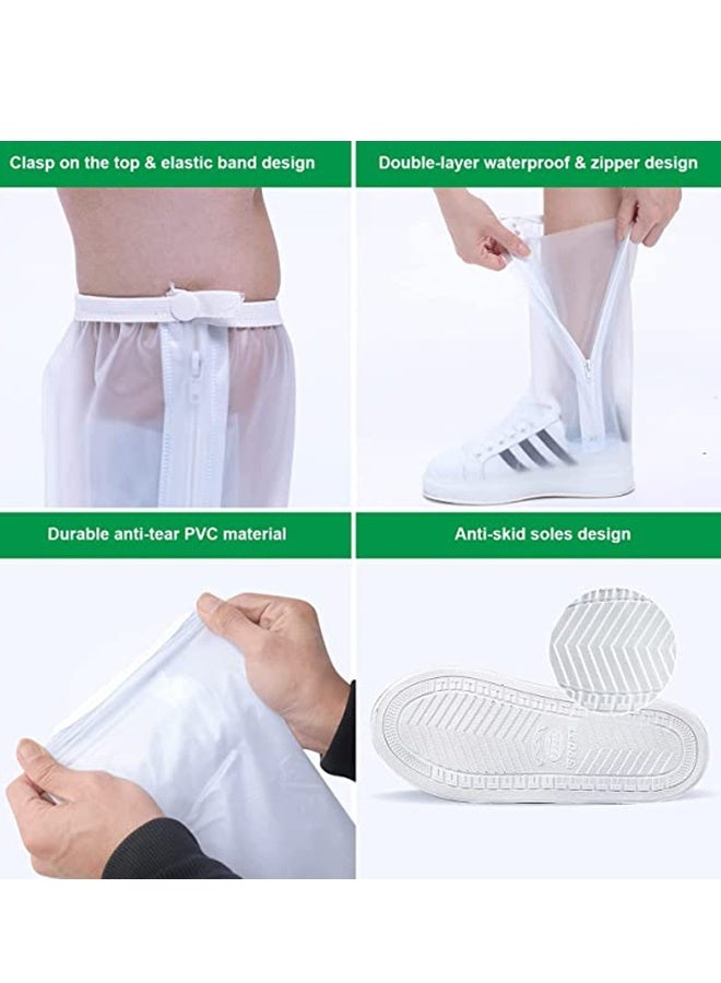 Shoe Covers Overshoes Waterproof Rain Boots  Bike Shoes Feet Gaiters with Non-slip Sole - Image 4