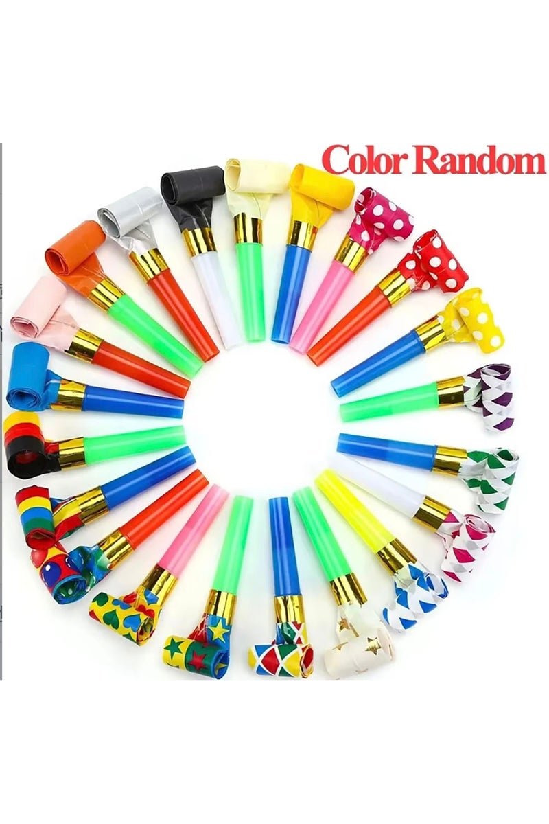 30PCs 30PCS Colorful Whistles Toy Funny Toy Children Blowing Dragon Whistle Blow Roll Toys Baby Part