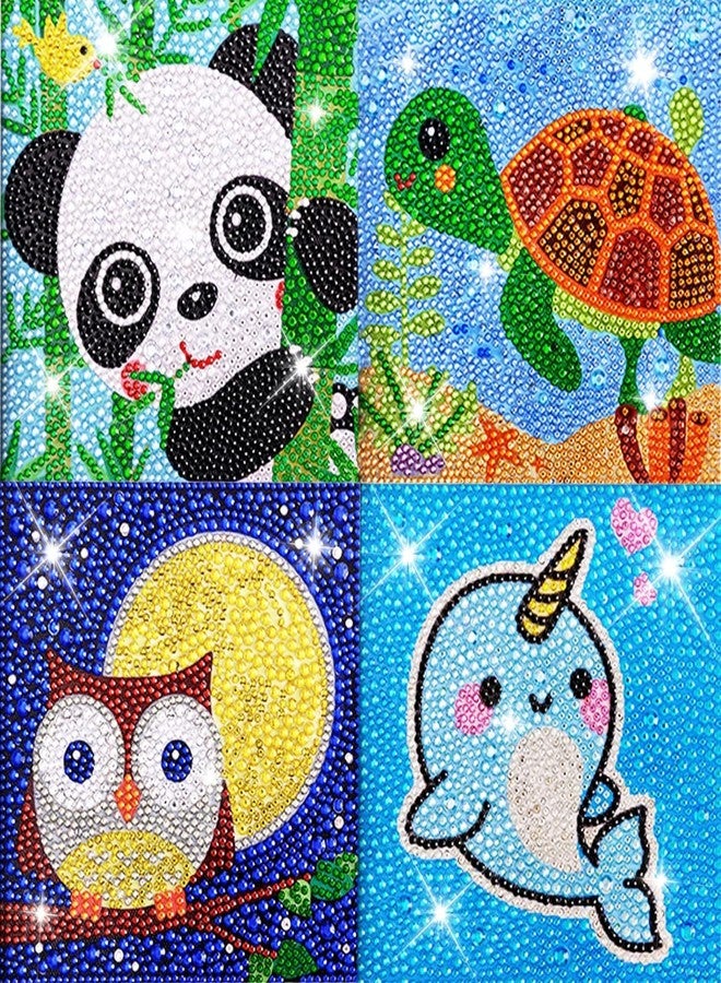 Ausbond 5D Art Painting Kits for Kids, 4 Pcs Art and Crafts for Kids Ages 8-12, Art Supplies Easy DIY Craft Set Painting Kit for Beginners, Gem Art Kits for as Home Office Wall Decor - Image 1