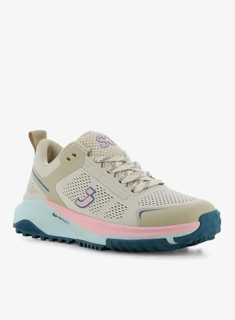 SJ Women's Textured Lace-Up Low Ankle Sneakers