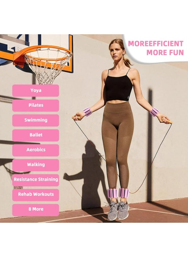 Oasisgalore 2-Piece Adjustable Ankle and Wrist Weights Set for Strength Training，Wrist Weighted Training Bracelet - Image 5