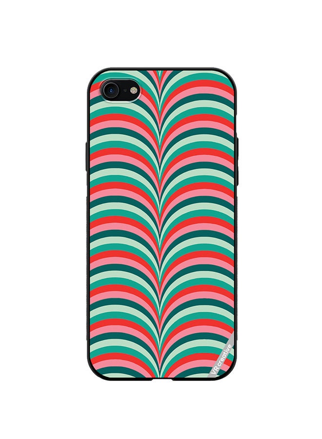 VR CREATIVE Protective Case Cover For Apple iPhone SE (2022) Strips Design Multicolour - Image 1