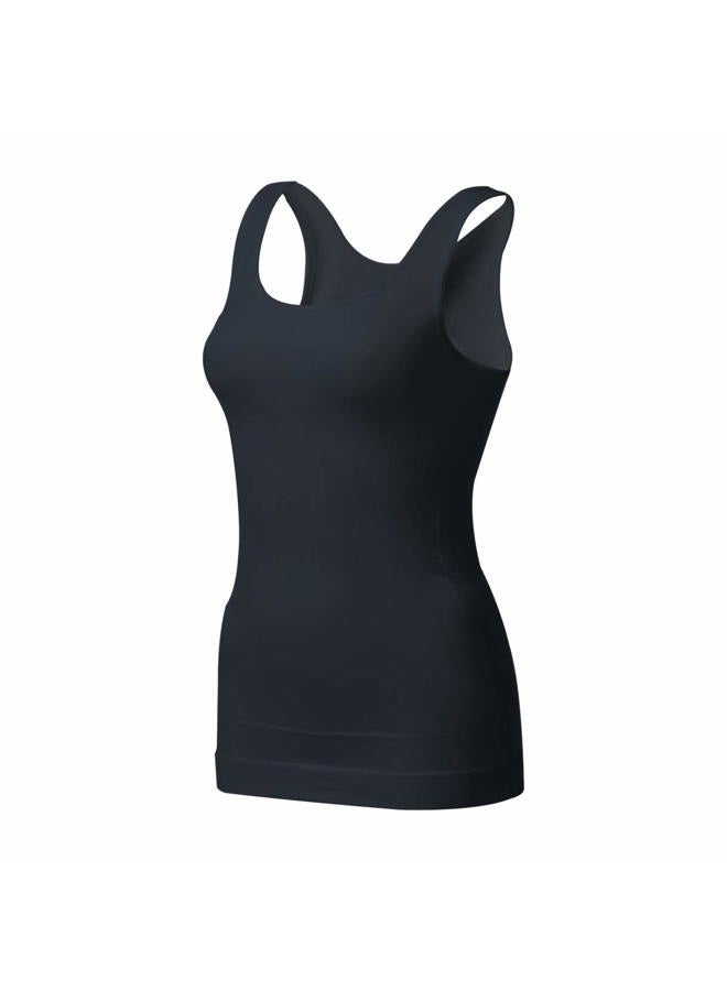 EUYZOU Women's Tummy Control Shapewear Tank Tops - Seamless Body Shaper Compression Top, Black, XL - Image 1