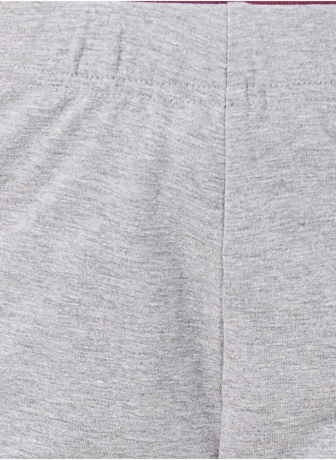 Styli Solid Capri Leggings with Elastic Waistband