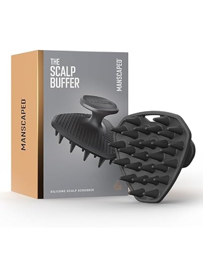 MANSCAPED® The Scalp Buffer Men’s Silicone Head Scrubber – Premium Cleansing & Exfoliating Hair Brush, Ergonomic Handheld Design for Gentle Scalp Massage (1-Pack) - Image 1