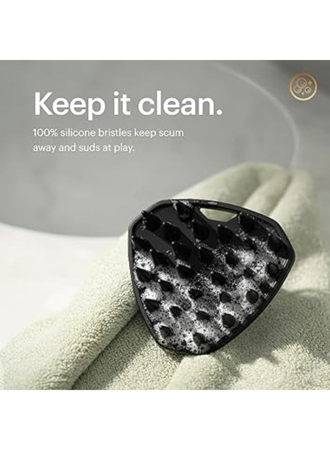 MANSCAPED® The Scalp Buffer Men’s Silicone Head Scrubber – Premium Cleansing & Exfoliating Hair Brush, Ergonomic Handheld Design for Gentle Scalp Massage (1-Pack) - Image 2