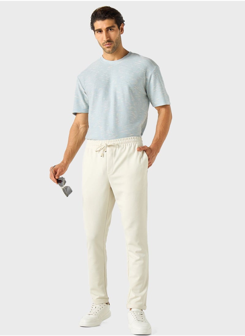 Iconic Textured Crew Neck T-Shirt  - Image 4