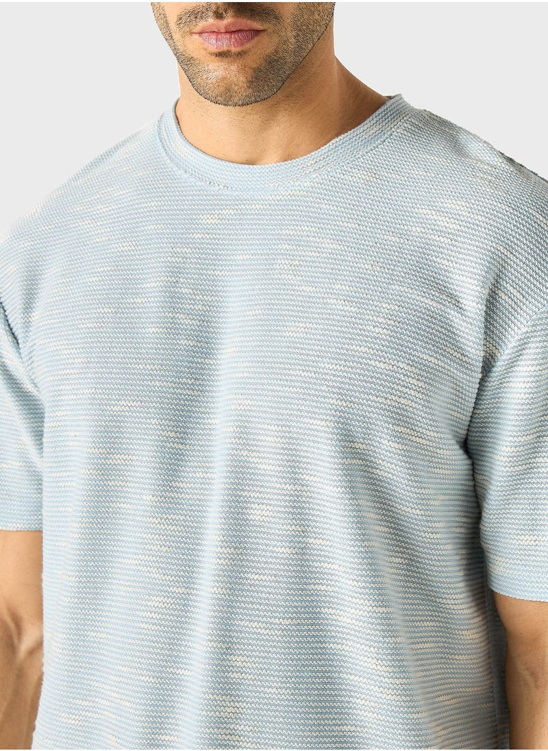 Iconic Textured Crew Neck T-Shirt  - Image 3