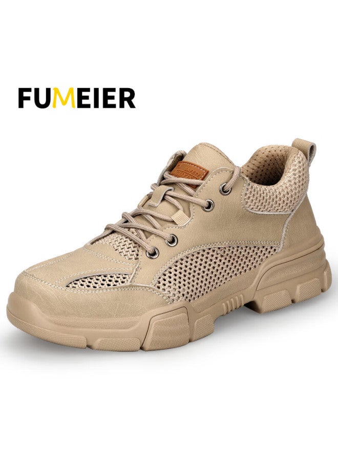 Fumer أحذية أمان للرجال، صيفية قابلة للتنفس مع كعب فولاذي، مقاومة للسحق، مقاومة للثقب، مريحة، أحذية عمل آمنة وعملية 1115T مقاس 43 - Image 5