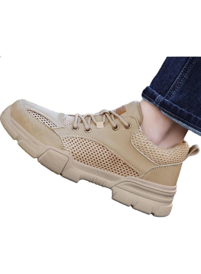 Fumer أحذية أمان للرجال، صيفية قابلة للتنفس مع كعب فولاذي، مقاومة للسحق، مقاومة للثقب، مريحة، أحذية عمل آمنة وعملية 1115T مقاس 43 - Image 3