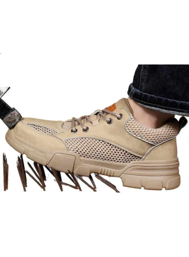 Fumer أحذية أمان للرجال، صيفية قابلة للتنفس مع كعب فولاذي، مقاومة للسحق، مقاومة للثقب، مريحة، أحذية عمل آمنة وعملية 1115T مقاس 43 - Image 2