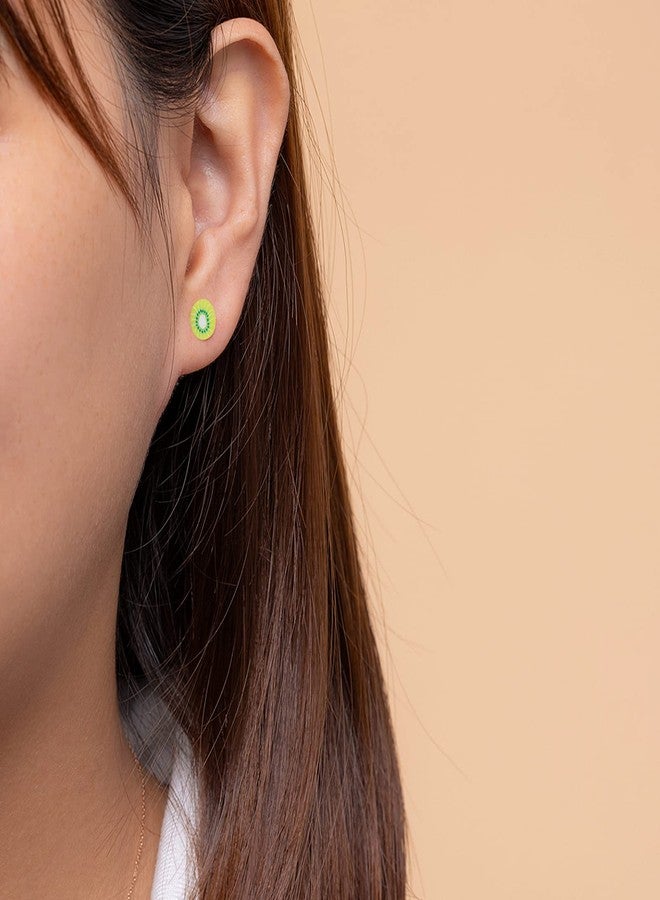 KMEOSCH Plastic Earrings, KMEOSCH Plastic Stud Earrings - 6 Pairs of Fun Summer Vibes Earrings for Sensitive Ears (Lemon, Kiwi, Watermelon, Pineapple, Lime and Avocado) - Image 3