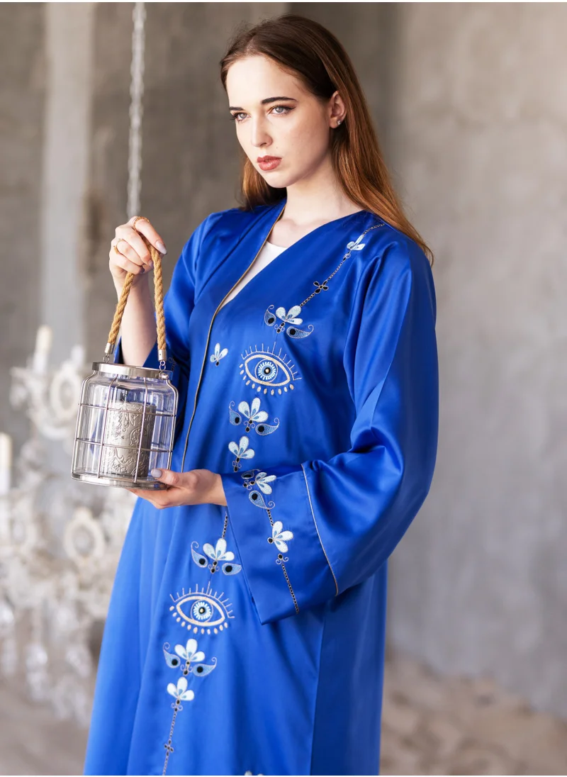 Rosette Abaya Elegant Stylish Bisht With Embroidery