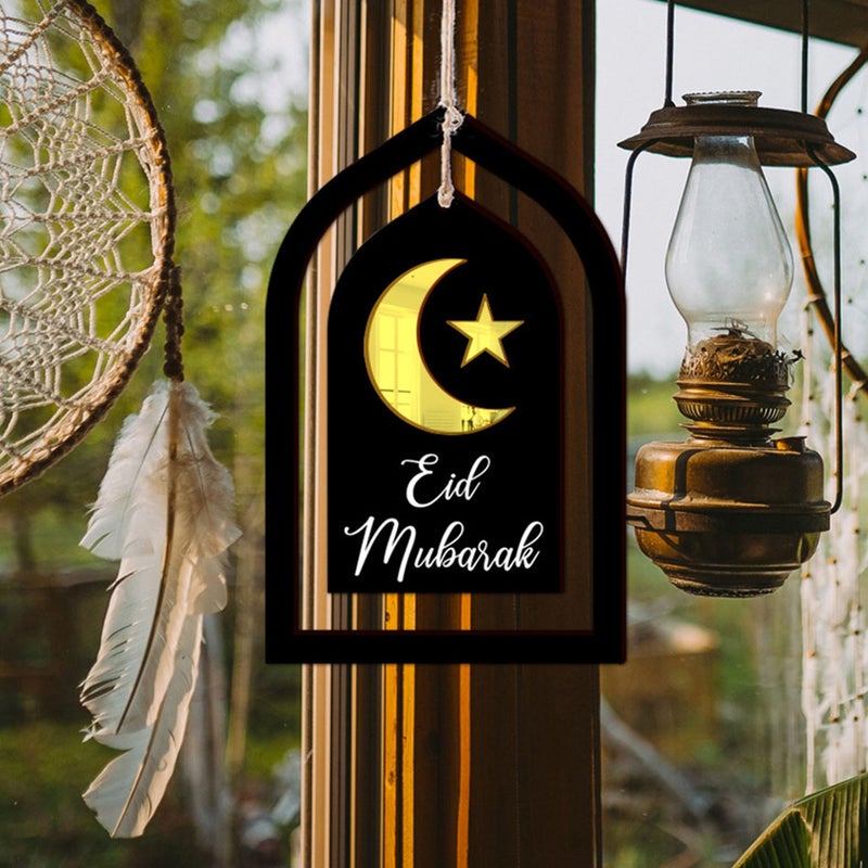 Eid Mubarak Themed Hanging Decor Door Wall Hanging Ornament Party Door Sign - Image 4