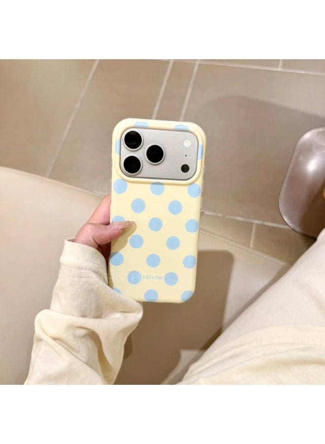 كفر iPhone 17 Pro، كفر هاتف بنقشة نقاط لطيفة مع غطاء خلفي واقٍ، كفر خفيف مقاوم للصدمات مع حافة مرتفعة لحماية الكاميرا لهاتف Apple iPhone 17 Pro - Image 2