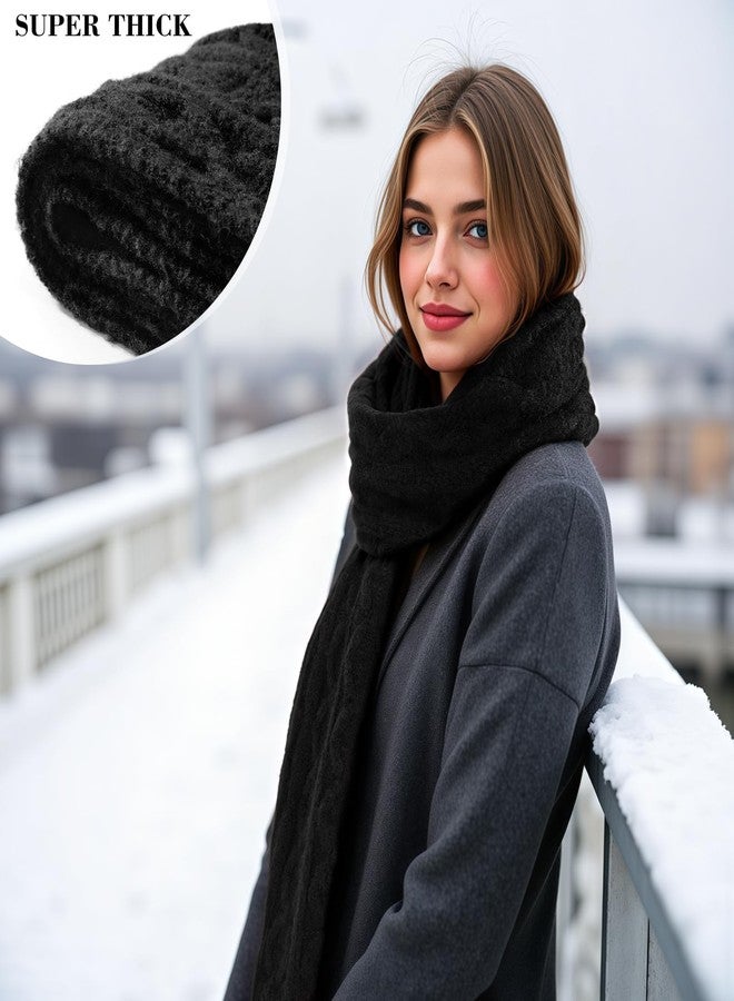 TOBEHIGHER وشاح توبي هايغر الشتوي للنساء - وشاح شتوي دافئ وسميك محبوك للنساء، وشاح نسائي ناعم وسميك - Image 5