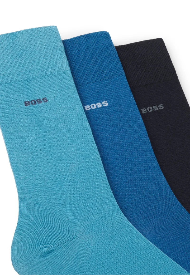 بوس Three-pack of regular-length socks in stretch fabric