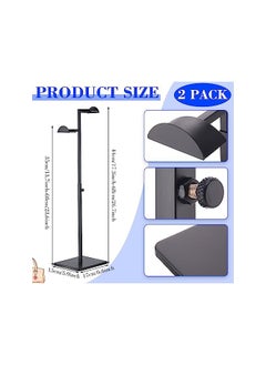 The Bros Stainless Steel Purse Display Stand Adjustable Height Handbag Display Stand Hanging Double Hook Polished Hanger Bag Holder Stand Hat Jewelry Display Rack for Boutique Store (Black,2 Pcs)  - Image 3