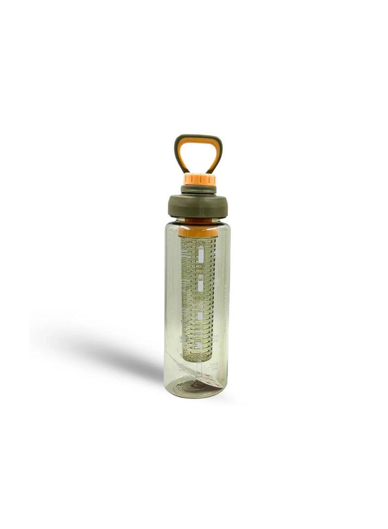 Graduated Detox Water Bottle with Infuser Chamber 1000ml-Green Color - Image 1