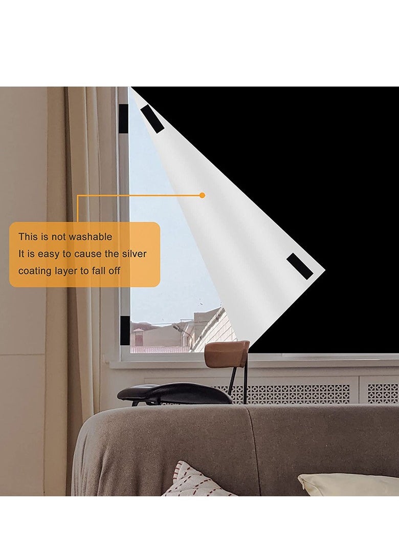 ARNOTEC - Blackout Curtain, 5 Pcs Set Blackout Shade with Velcro Strips, Portable Blackout Window Cover for Bedroom, Travel, Baby Nursery 145cm x 200cm - Image 1