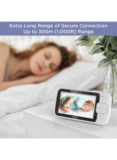 Hubble Connected Nursery View Premium Twin Cameras Video Baby Monitor With 5 Inch Screen, Infrared Night Vision, Split Screen, Digital Zoom And Room Temperature Sensor - pzsku/Z16694CA353BC9DD9B3A5Z/45/_/1676980548/bbfc11ad-019b-4427-bc97-dc2d8a9dc6ee