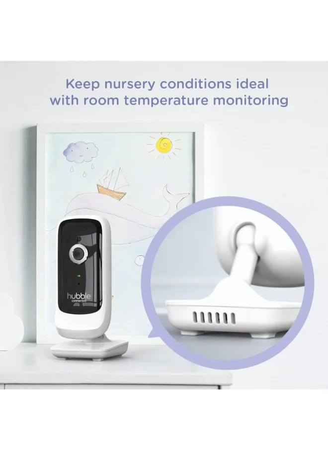 hubble connected Hubble Connected Nursery View Premium Twin Cameras Video Baby Monitor With 5 Inch Screen, Infrared Night Vision, Split Screen, Digital Zoom And Room Temperature Sensor