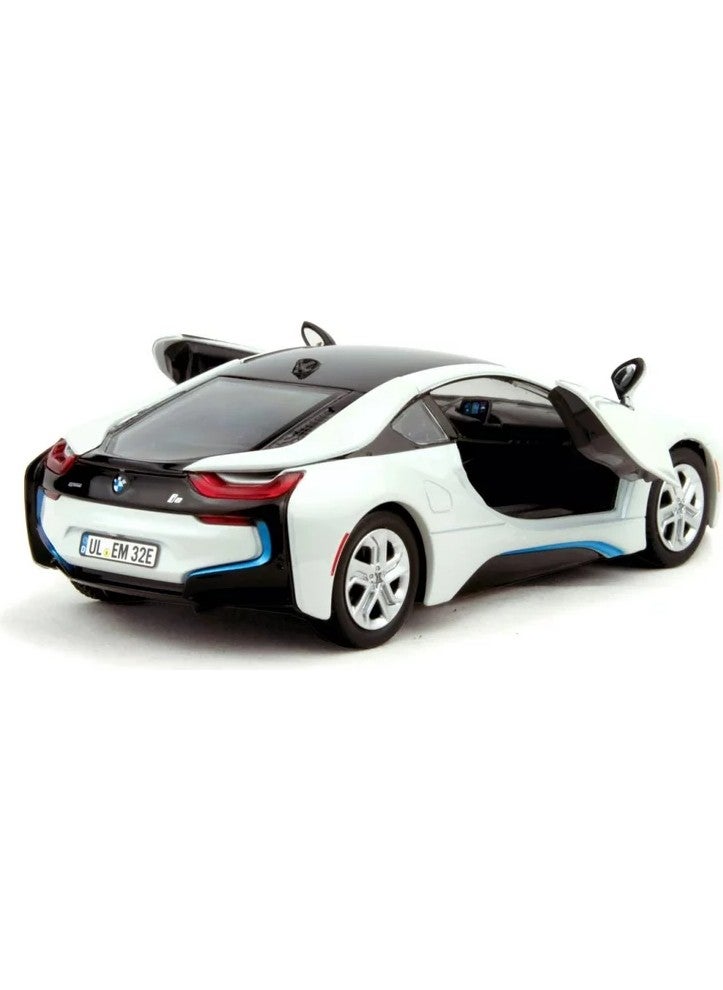 MOTORMAX سيارة نموذجية مصنوعة من المعدن بقطر 1:24 من طراز بي ام دبليو i8 باللون الأزرق  - Image 1