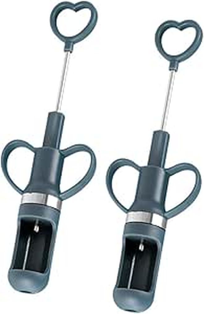 Stainless Steel Fruit Core Remover Tool for Cherries Dates Kitchen Pitter Gadget 2 Pieces - Image 1