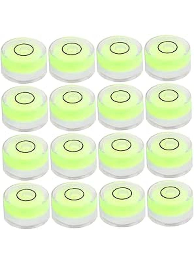 Universal Circular Bubble Level 15x8mm Green Spirit Gauge for Tripod and Measuring Tools - Image 1