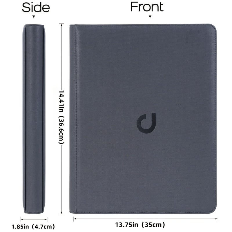 12 Pocket 32 Double Sided Pages 768 Side Loading Slots Black Trading Card Game Protective Folder Album - Image 2