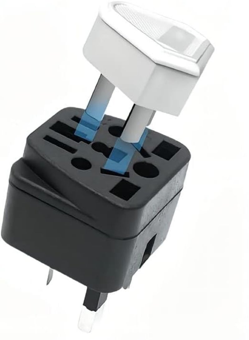 Travel Plug Adapters Cracows Power Adapter Converter Plug British Standard 13A With Fuse,EU/UK/US/AU/CN/JP//Asia/Italy/Brazil TO UK Travel Adaptor (Ys A13 Black - 1 PACK) - Image 4