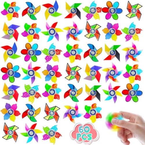Riferg 60PCS Mini Fidget Spinner Toys Fidget Spinners Bulk Stress Relief Sensory Toys for Kids Adults Party Favors Gifts for Kids Teens Classroom Prizes - Image 1