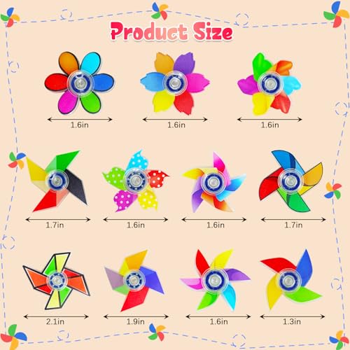Riferg 60PCS Mini Fidget Spinner Toys Fidget Spinners Bulk Stress Relief Sensory Toys for Kids Adults Party Favors Gifts for Kids Teens Classroom Prizes - Image 5