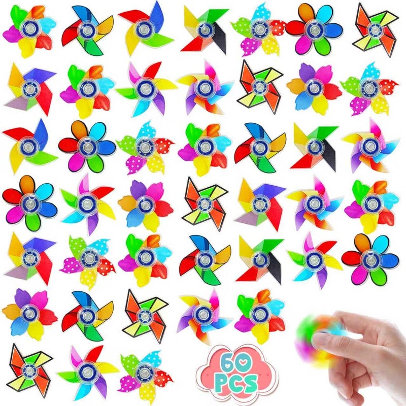 Riferg 60PCS Mini Fidget Spinner Toys Fidget Spinners Bulk Stress Relief Sensory Toys for Kids Adults Party Favors Gifts for Kids Teens Classroom Prizes - Image 3