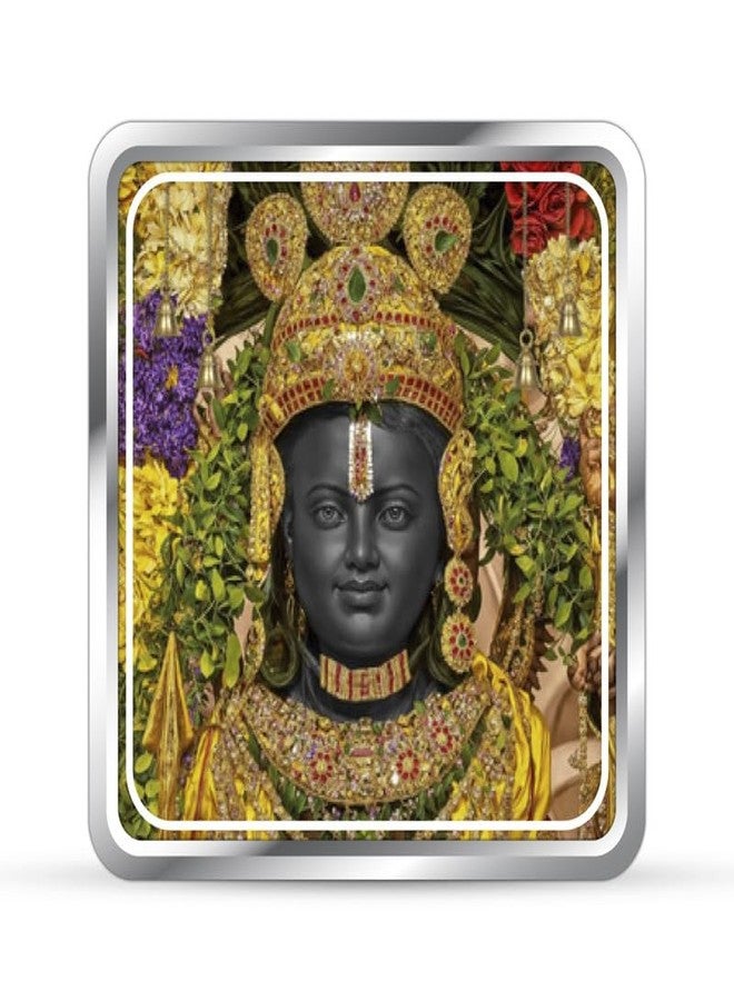 Silviya BIS Hallmarked 999 Pure Silver Ram Lalla Virajman Mandir Coin (20g) Square Shape - Sacred Souvenir - Ayodhya Temple - With Certificate of Authenticity - Image 2