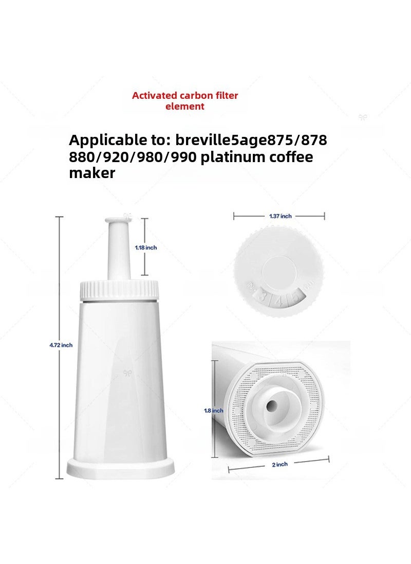 Generic - Breville Sage Coffee Machine Water Filter New activated carbon filter element (1 pack) Platinum rich full series/sage - Image 1