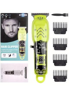 Panvil 5-in-1 Professional Beard, Hair & Body Trimmer for Men – Transparent Design with LCD Digital Display, Precision Blades, Cordless Rechargeable Electric Grooming Kit – USB Charging, Low Noise, Adjustable Length Settings  - Image 2