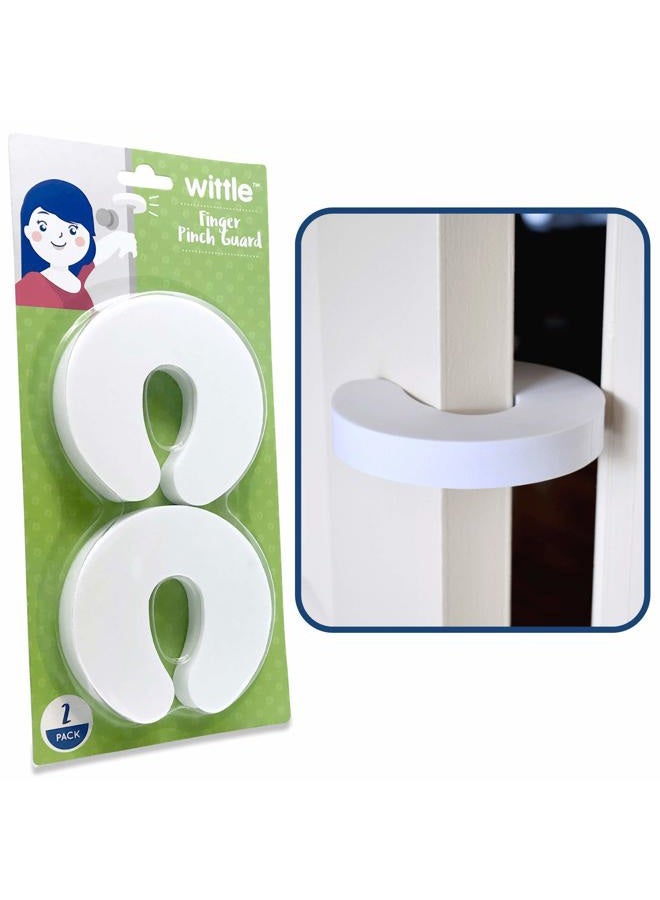 Wittle Finger Pinch Guard - Baby Proof Door Stopper with Soft & Durable Foam - Keeps Doors from Slamming, Prevents Finger Pinch Injuries, and Child or Pet from Getting Locked in Room (2-Pack) - Image 1